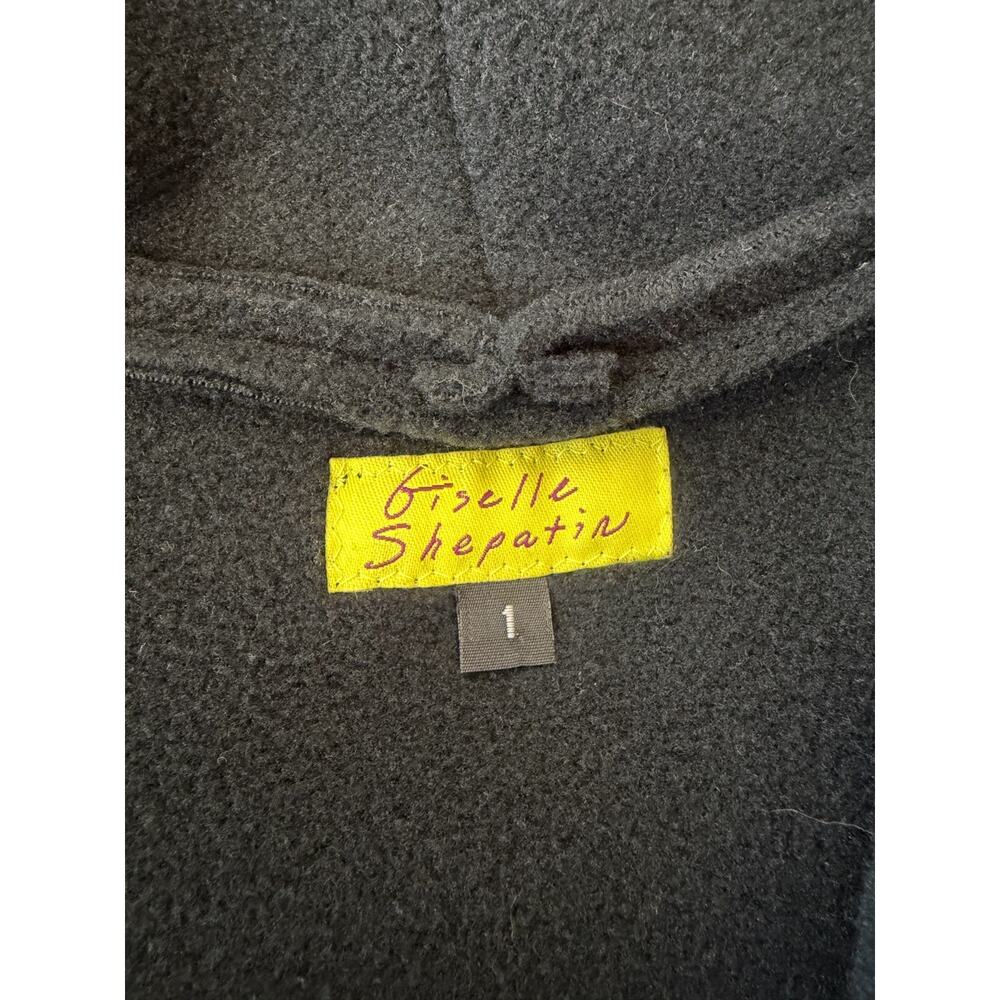 GISELLE SHEPATIN Black Embellished Coat Art to Wear Fleece OS #1-0168 - Picture 11 of 11